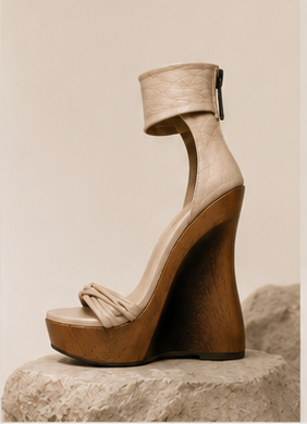 BAUNCI Wedge with wood detail