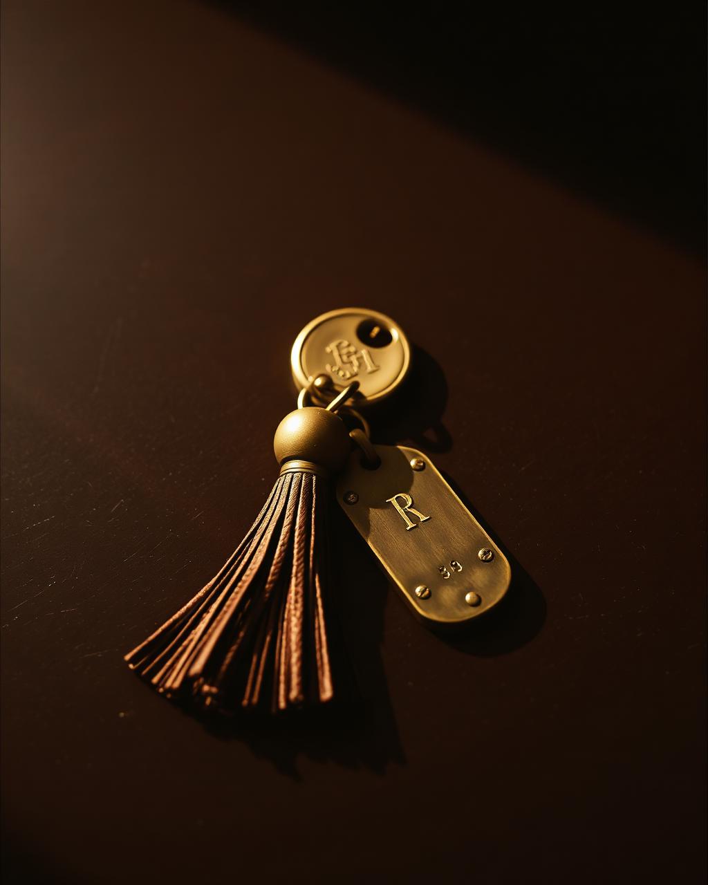 Vintage brass hotel key